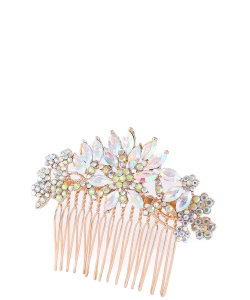 Rhinestone Hair Comb HM320004 GOLD AB